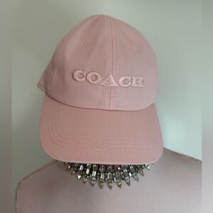 Coach NWT Light Pink Embroidered  Logo Baseball Cap O/S